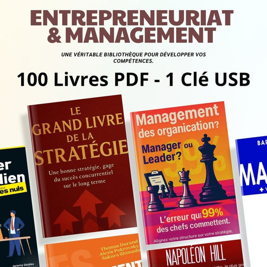 Pack 100 Livres PDF sur Clé USB – Entrepreneuriat & Management